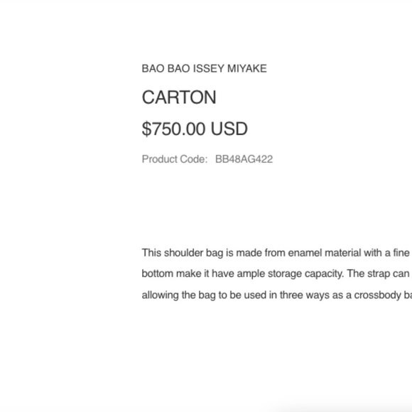 BAO BAO ISSEY MIYAKE CARTON in Silver - Picture 2 of 6